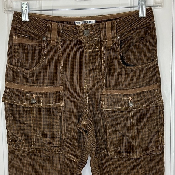 WE THE FREE PEOPLE Sz 24 THE LONDON CALLING SLOUCHY CORD PANTS SANDSTONE New - Picture 4 of 16